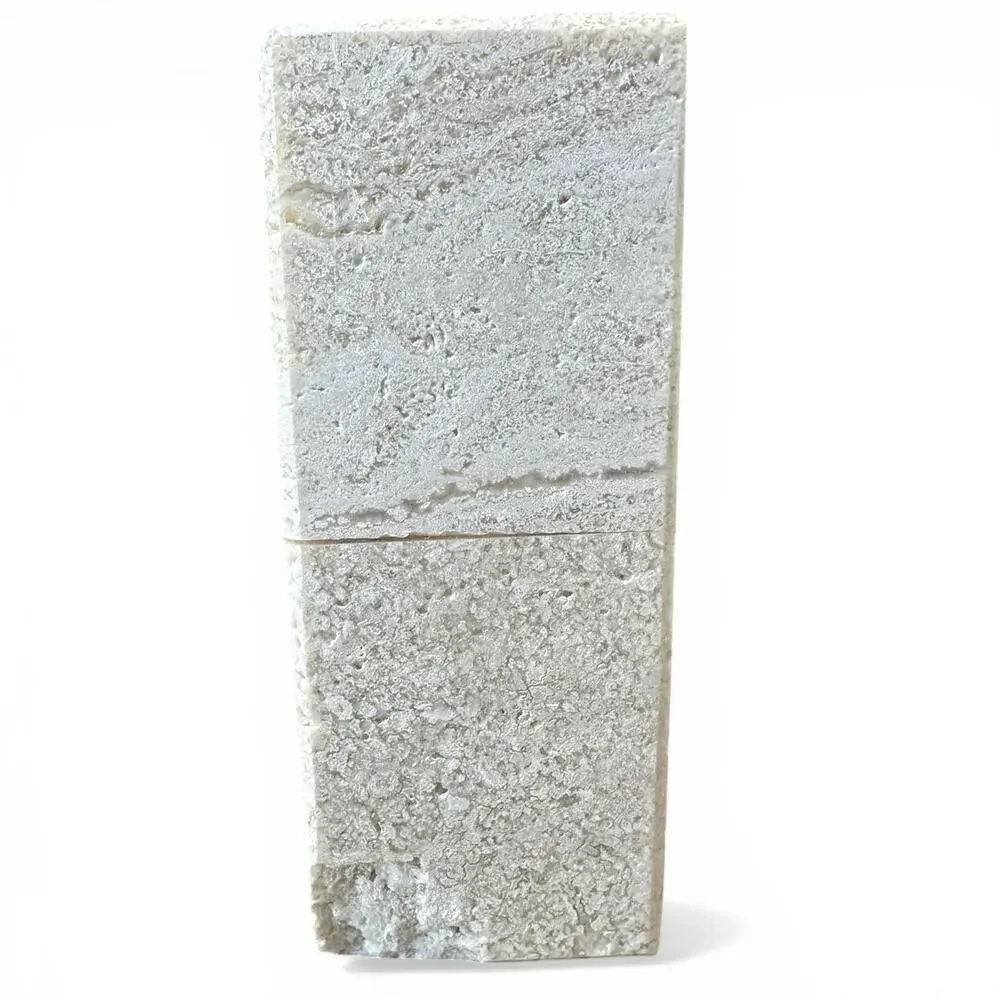 Luxury Travertine Marble Toothbrush Holder 3 Slot Heavy Stone Bathroom Spa Decor